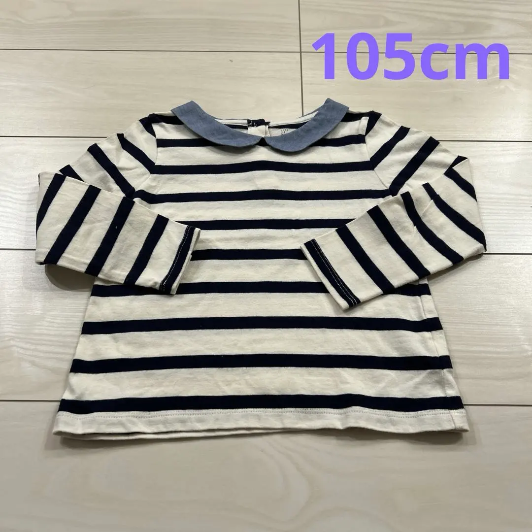 Thumbnail of Price Reduced! Baby GAP Striped Knit Top with Collar - Size 4T (105cm)