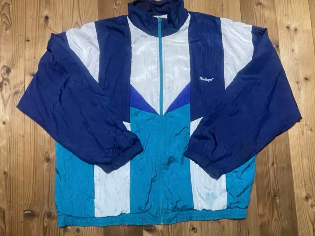 Thumbnail of Mizuno nylon jacket, blue, white, and purple, 45→43