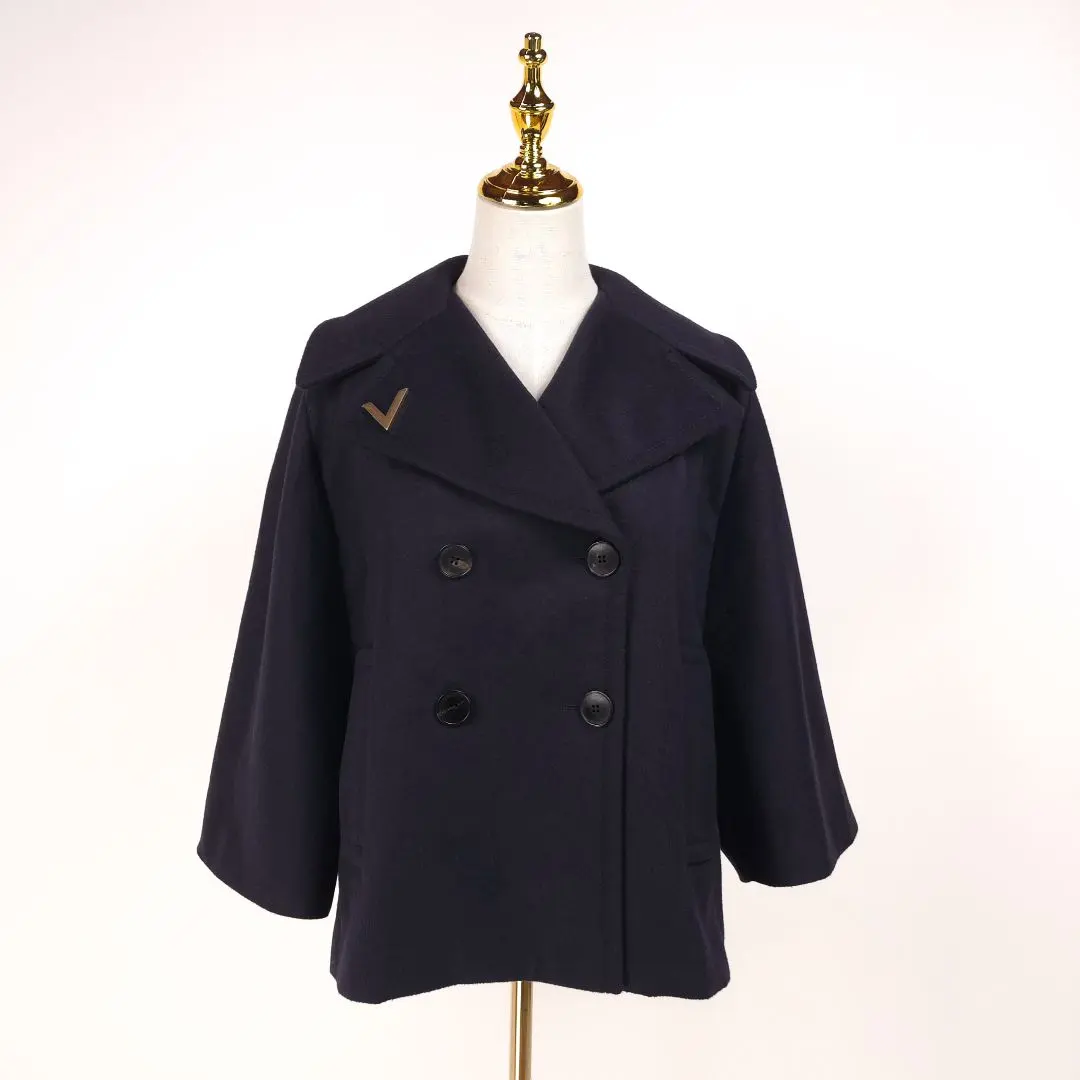値下げ、VALENTINO ネイビーケープコート 2025年最新】VALENTINO レディース ポンチョ・ケープコートの人気