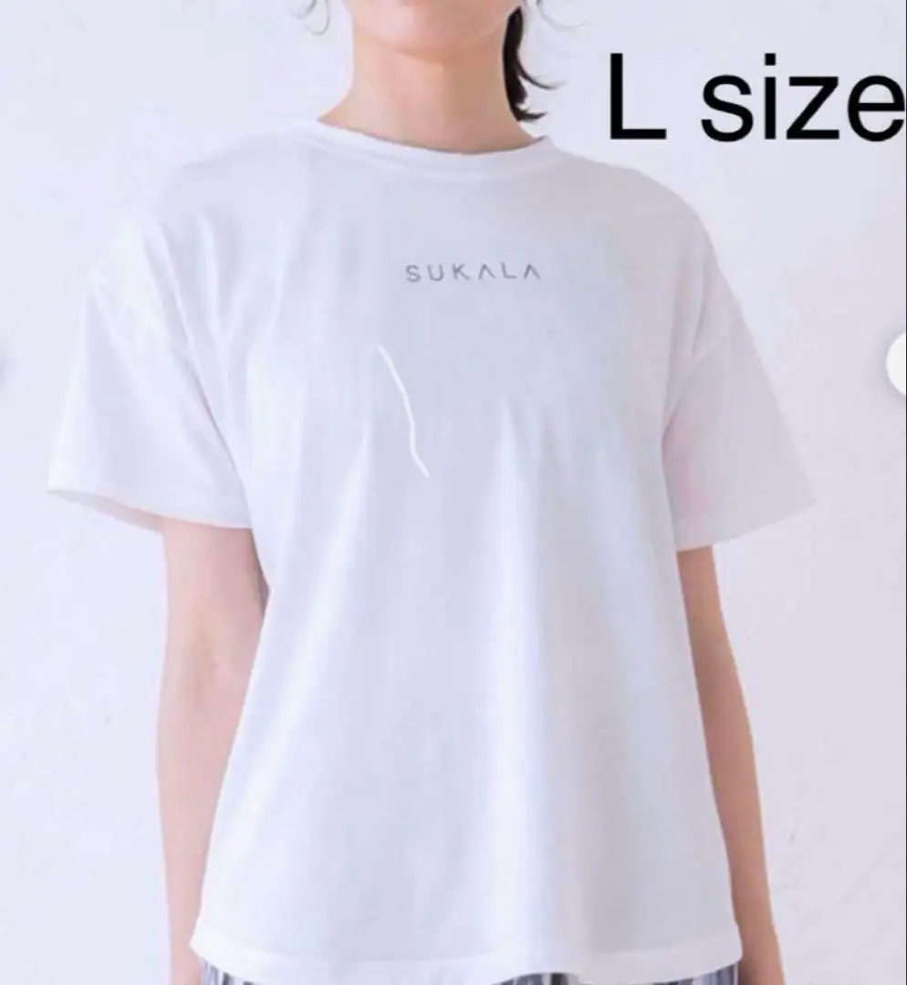 SUKALA ホワイト Tシャツ Lサイズ SUKALA HOME】モイスチャーグラフィックTシャツ(Lサイズ