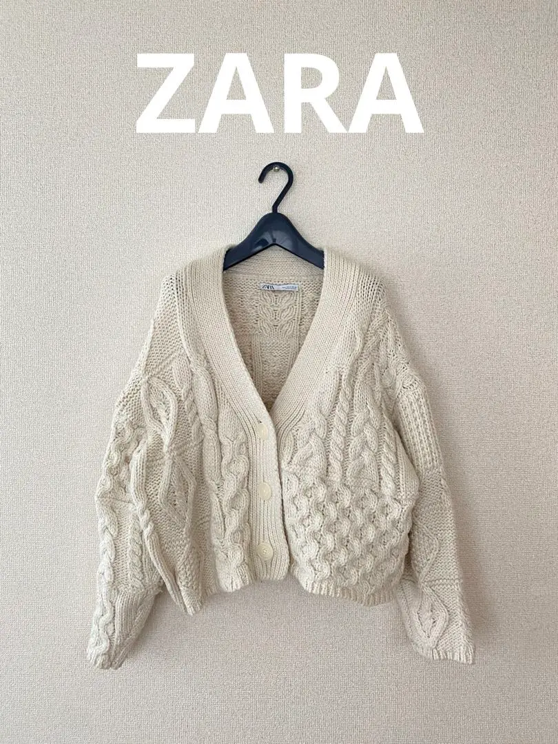 Thumbnail of ZARA Ivory Cable Knit Cardigan