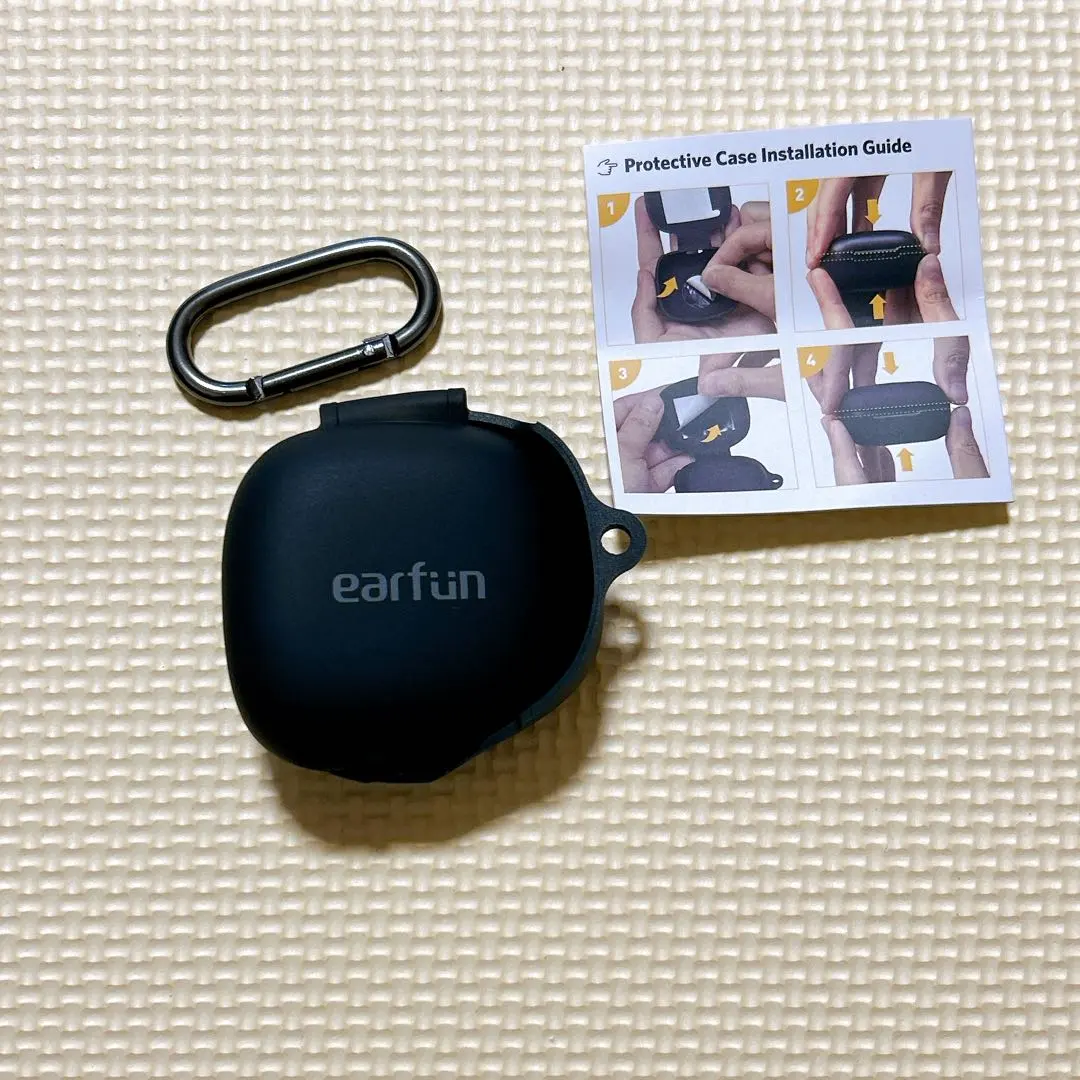 EarFun 耳機保護殼 黑色 附掛鉤 Air Pro3 專用 的縮圖