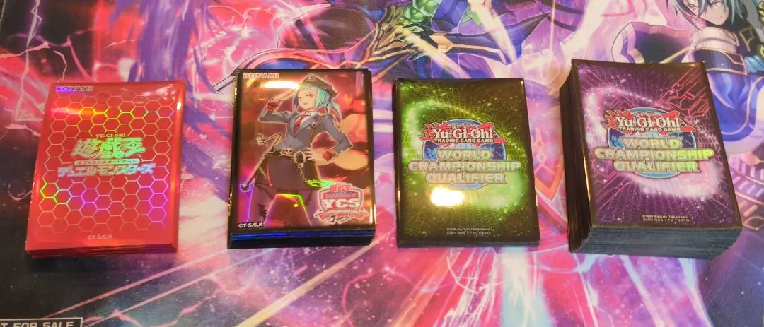 遊戯王 WCQ 2014 WCQ2019 スリーブ 2種セット新品未開封 遊戯王 wcqスリーブ2014 パープル 海外 50枚 - メルカリ