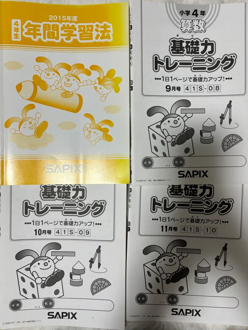 sapixサピックス 理科基礎力トレーニング４年 サピックス 基礎力トレーニング 4年生 9ヶ月分 ノート2冊付き