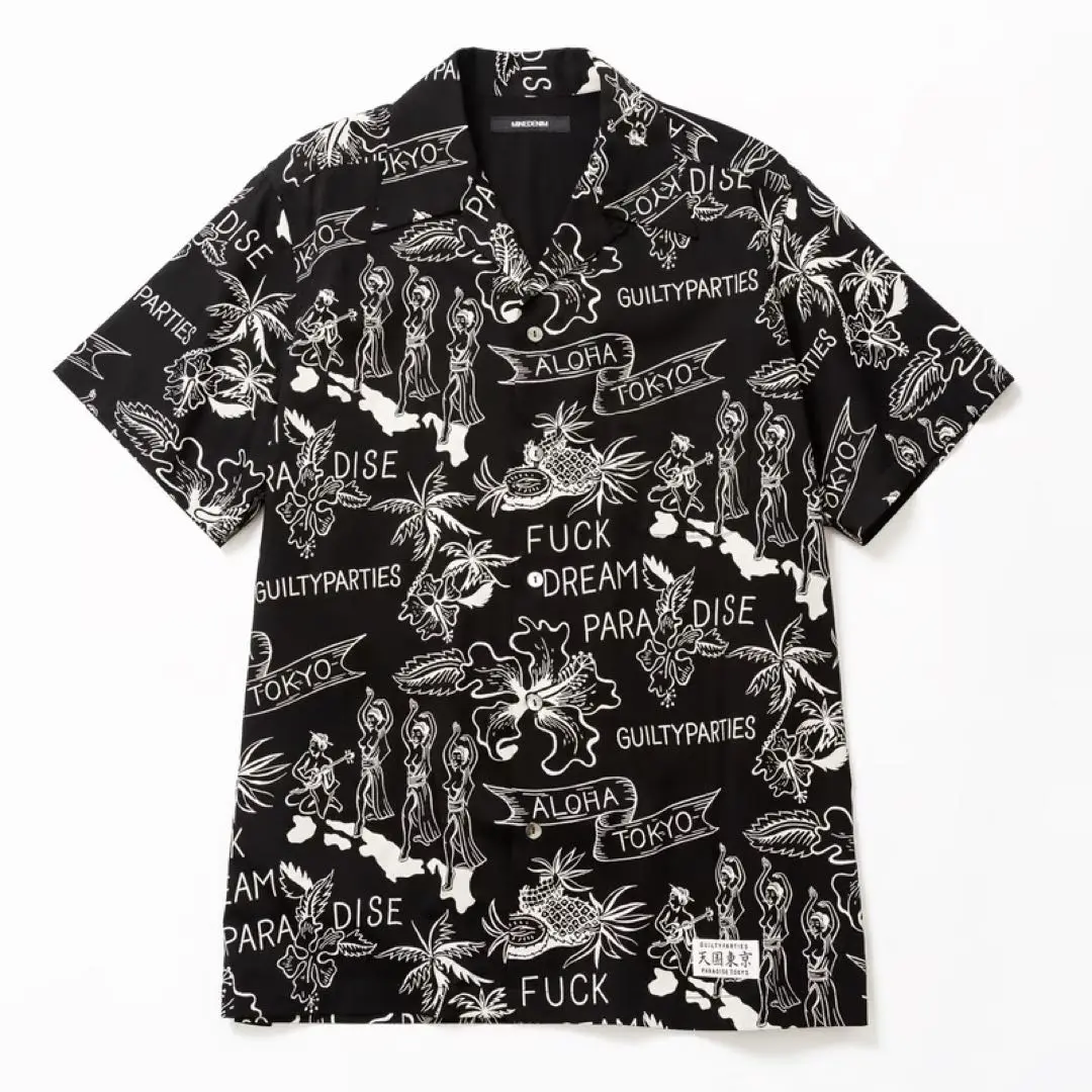新品未使用　ワコマリア　マインデニム　別注　コラボ　アロハ　ハワイアン　シャツ MINEDENIM - × WACKO MARIA アロハシャツ （PNK / ピンク