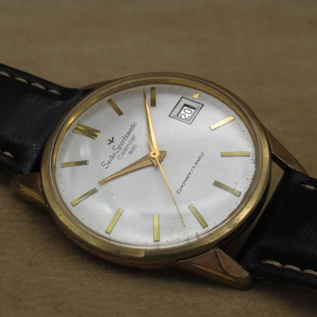 Seiko Sportsmatic Calendar 820 Gold 60s Vintage Watch From