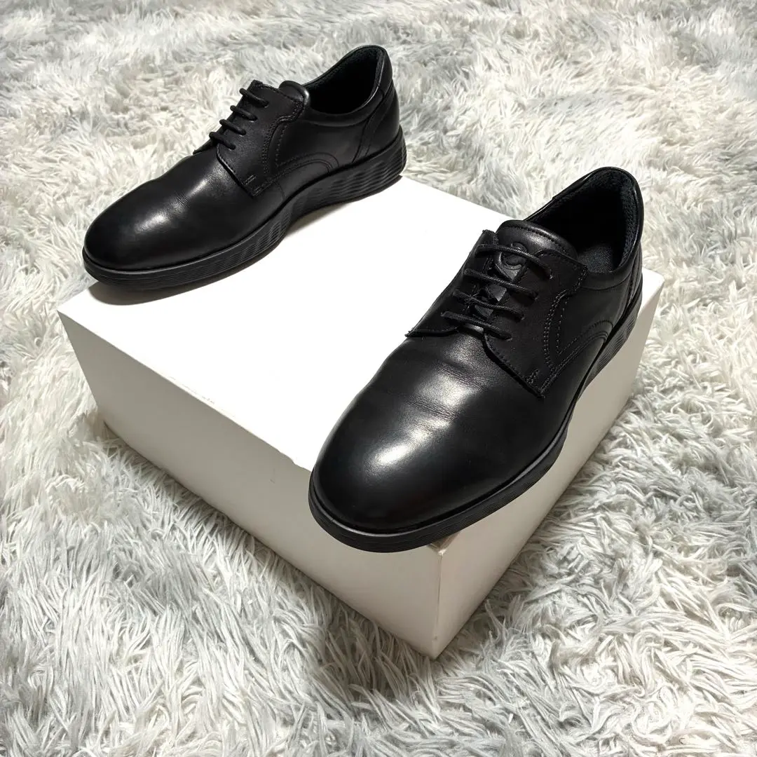 【良品】ECCO エコー 本革 プレーントゥ BLACK〈定価23,100円〉 2025年最新】ecco シューズ型:プレーントゥ ドレス・ビジネス