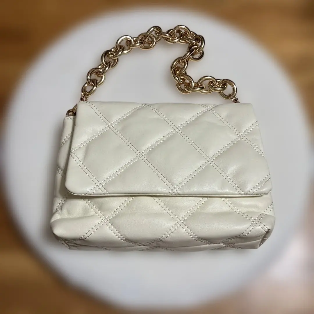 Thumbnail of Chico Quilted Bag with Chain, Beige
