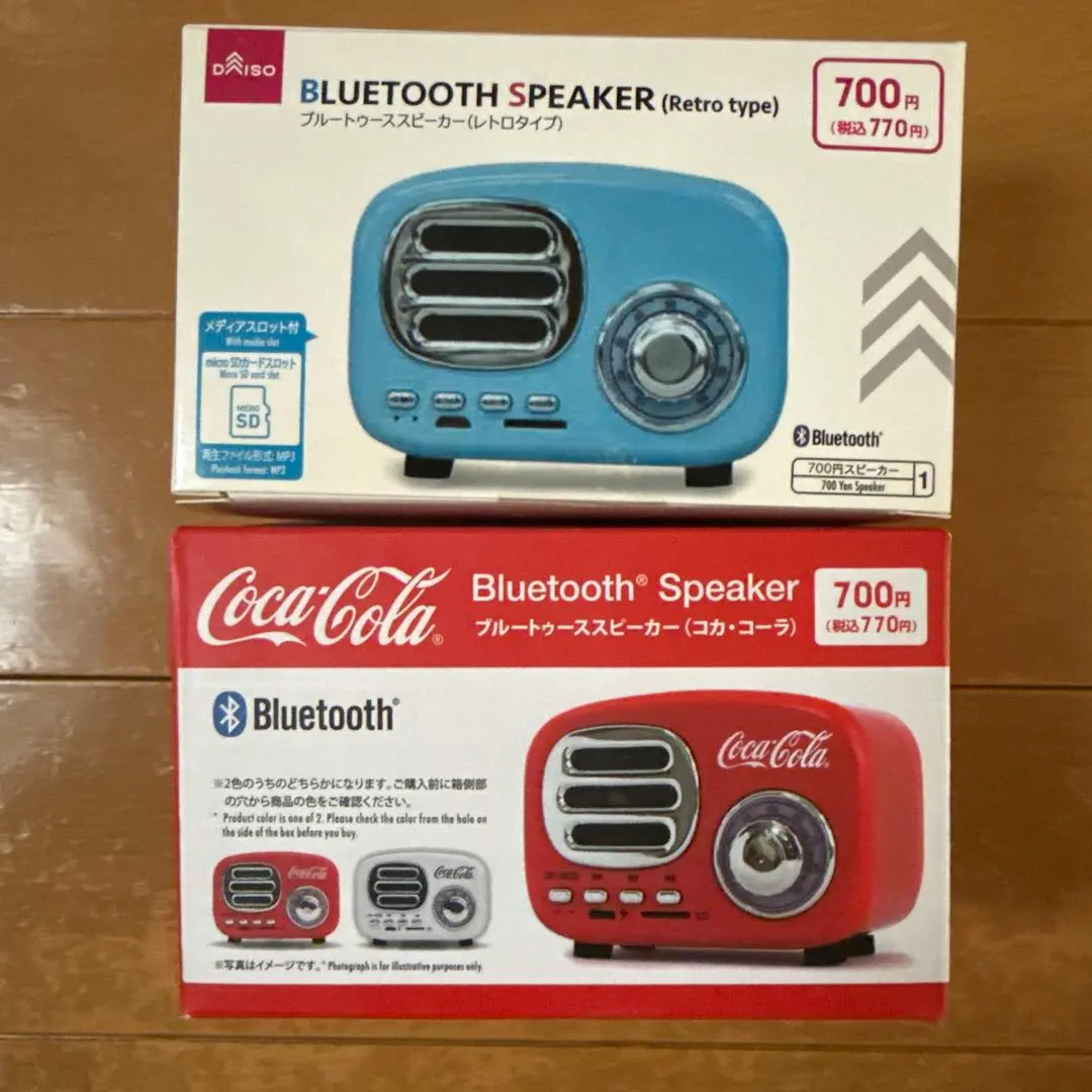 新品未開封 紅2個 ダイソー Coca-Cola Bluetooth スピーカー コカ・コーラ Bluetoothスピーカー ダイソー 新品未開封 赤白2個