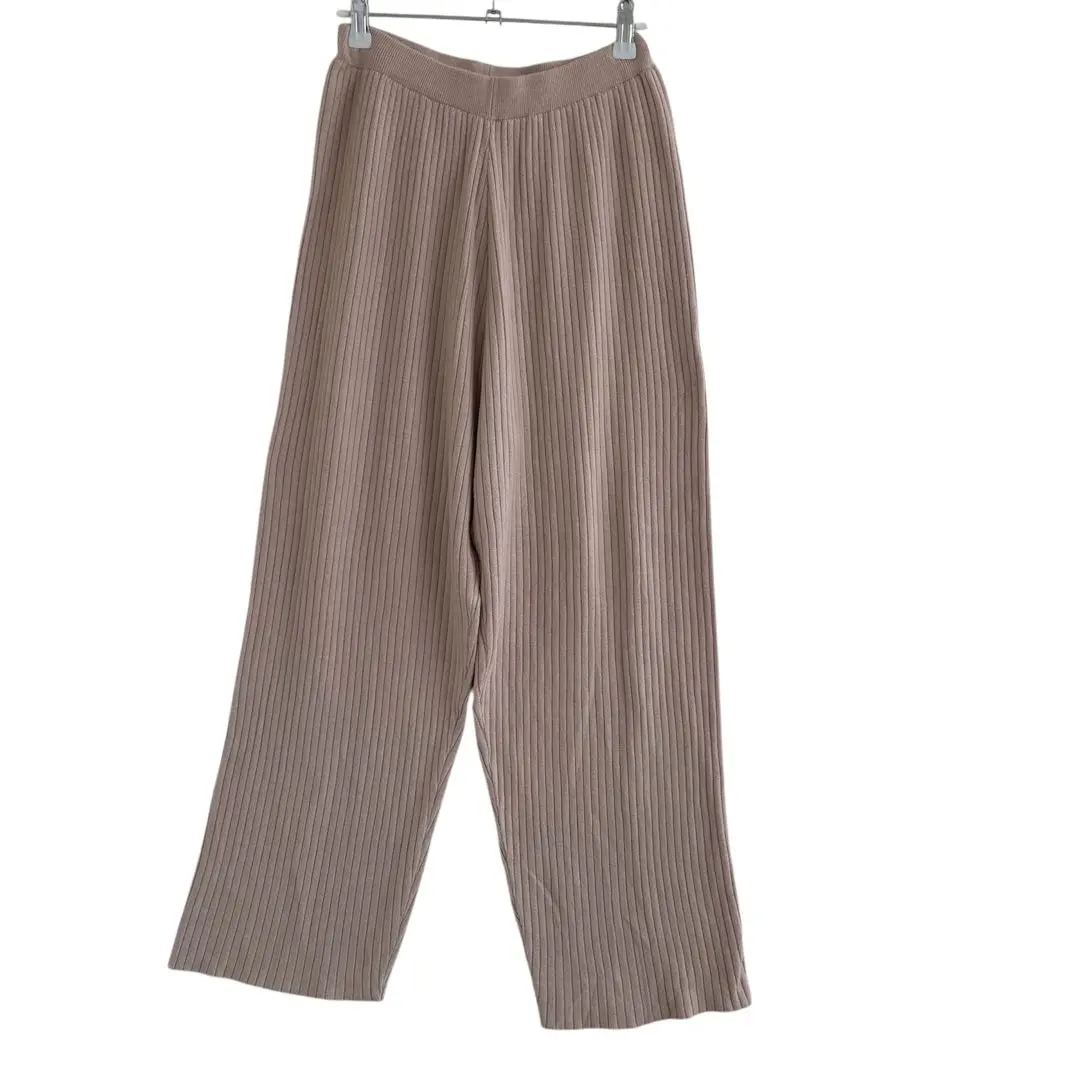 Thumbnail of Rag Machine Rib Knit Pants Elastic Waist M Beige