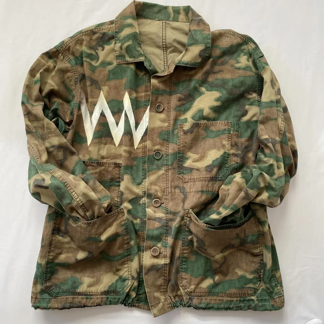 ブルーナボイン ファッキングWAR シャツジャケット カモフラ柄 サイズL ブルーナボイン ファッキングWAR シャツジャケット カモフラ柄