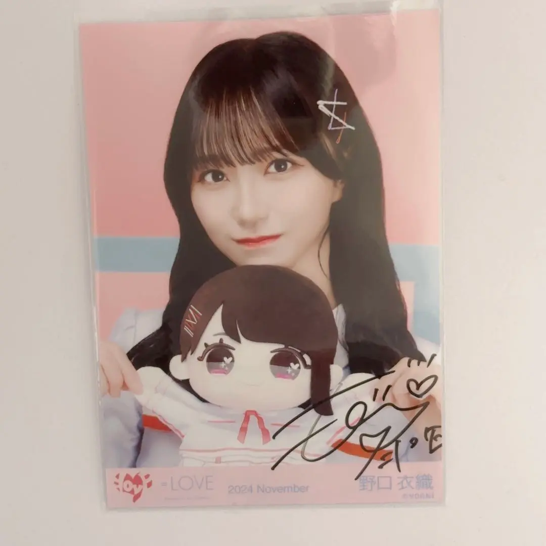 イコラブ ＝LOVE モーリーファンタジーコラボ② 直筆 生写真 野口衣織 ヨリ LOVE 生写真 野口衣織 モーリーコラボ直筆 アイドル