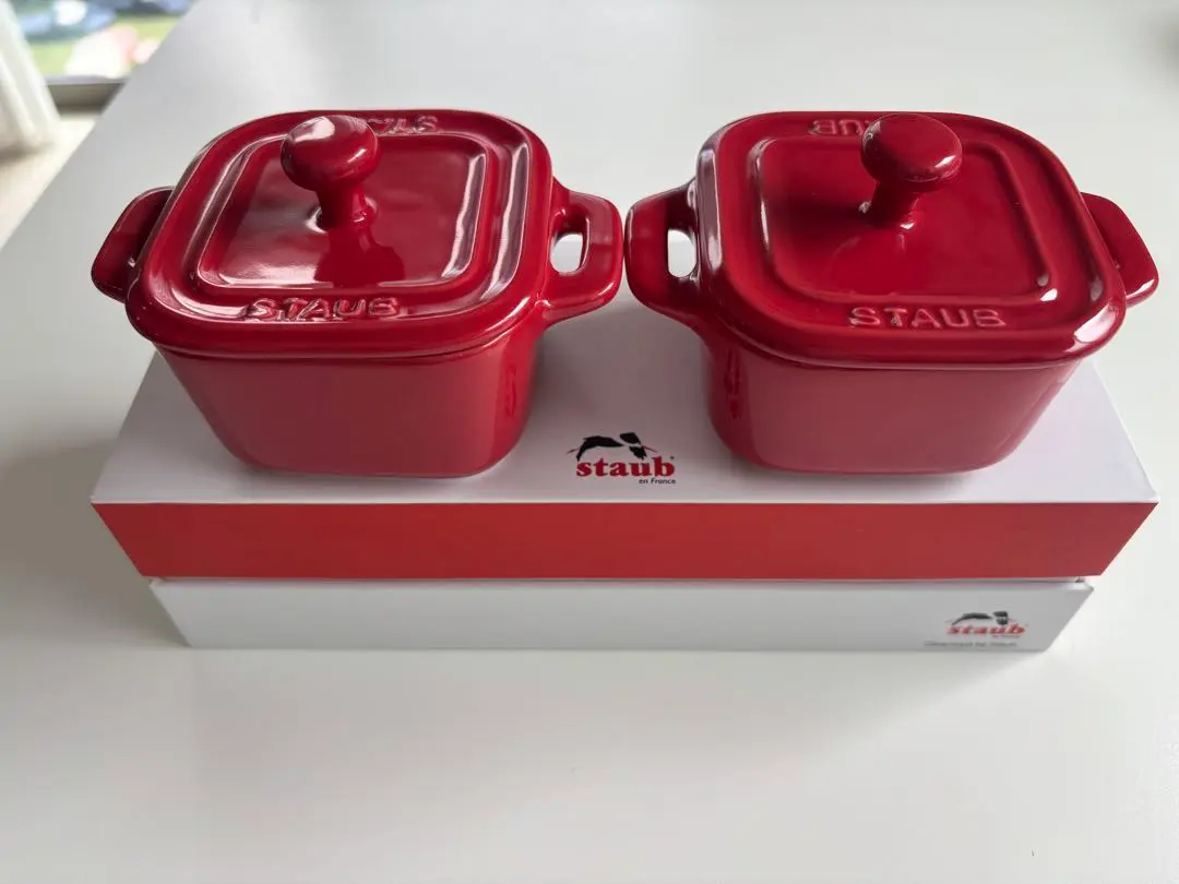 Thumbnail of Staub Small Pots, Set of 2, Red