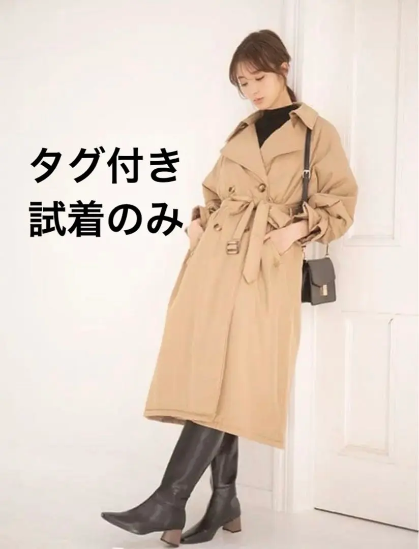Thumbnail of Only tried on, with tags. Fifth padded long trench coat, jacket, outerwear, M