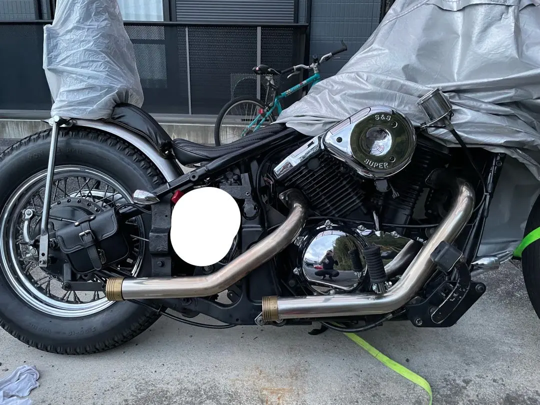 2%ER ワンオフマフラー　SR400 ローパスバッフル付き SR400 ローパスバッフル トラディショナルマフラー用