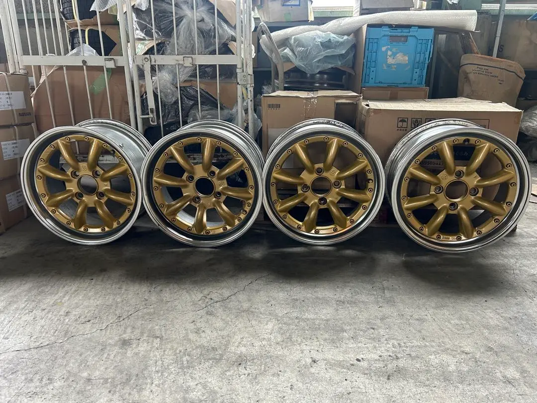 ワタナベ　ホイール　15インチ7J 4穴　専用ナットセット　スカイラインr31 4本セット RS Watanabe 4S 14×7J+3 4H-114.3 新マグカラー / 14