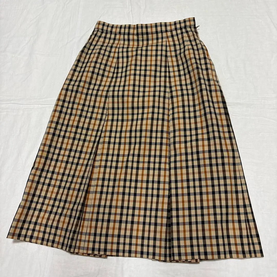 Thumbnail of DAKS Classic Check Pleated Skirt, Lined, Dry Cleaned