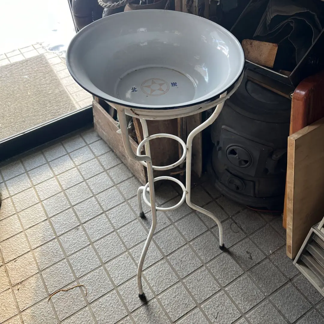 洗面スタンド　手洗いスタンド　琺瑯ボウル　セット　アンティーク 洗面ボウル おしゃれ セット アンティーク水栓 天板 給排水部材