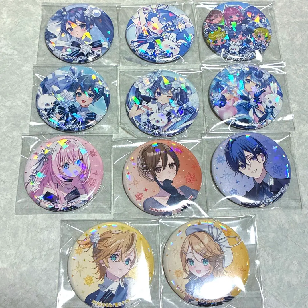 Thumbnail of SNOW MIKU 2025 Snow Miku Hatsune Miku Glitter Can Badges Complete Set