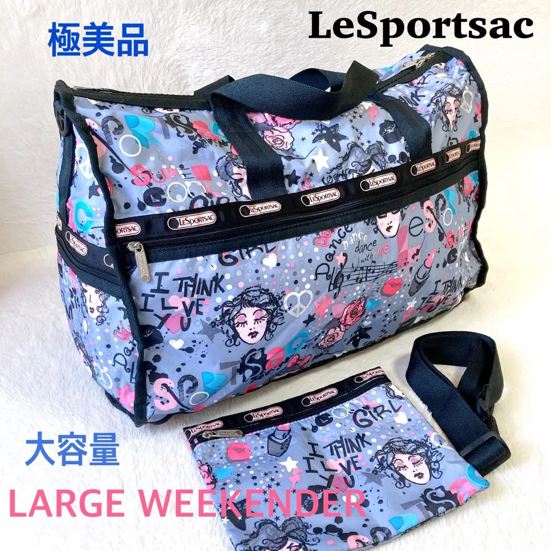 レスポートサック★大容量ラージウィークエンダー リボン ローズ レスポートサック LeSportsac ボストンバッグ LARGE WEEKENDER