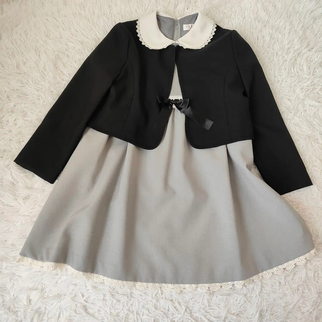 Thumbnail of ELLE EN NOIR Formal Dress & Bolero Set 130cm - For Entrance Ceremonies, Graduation, and Presentations