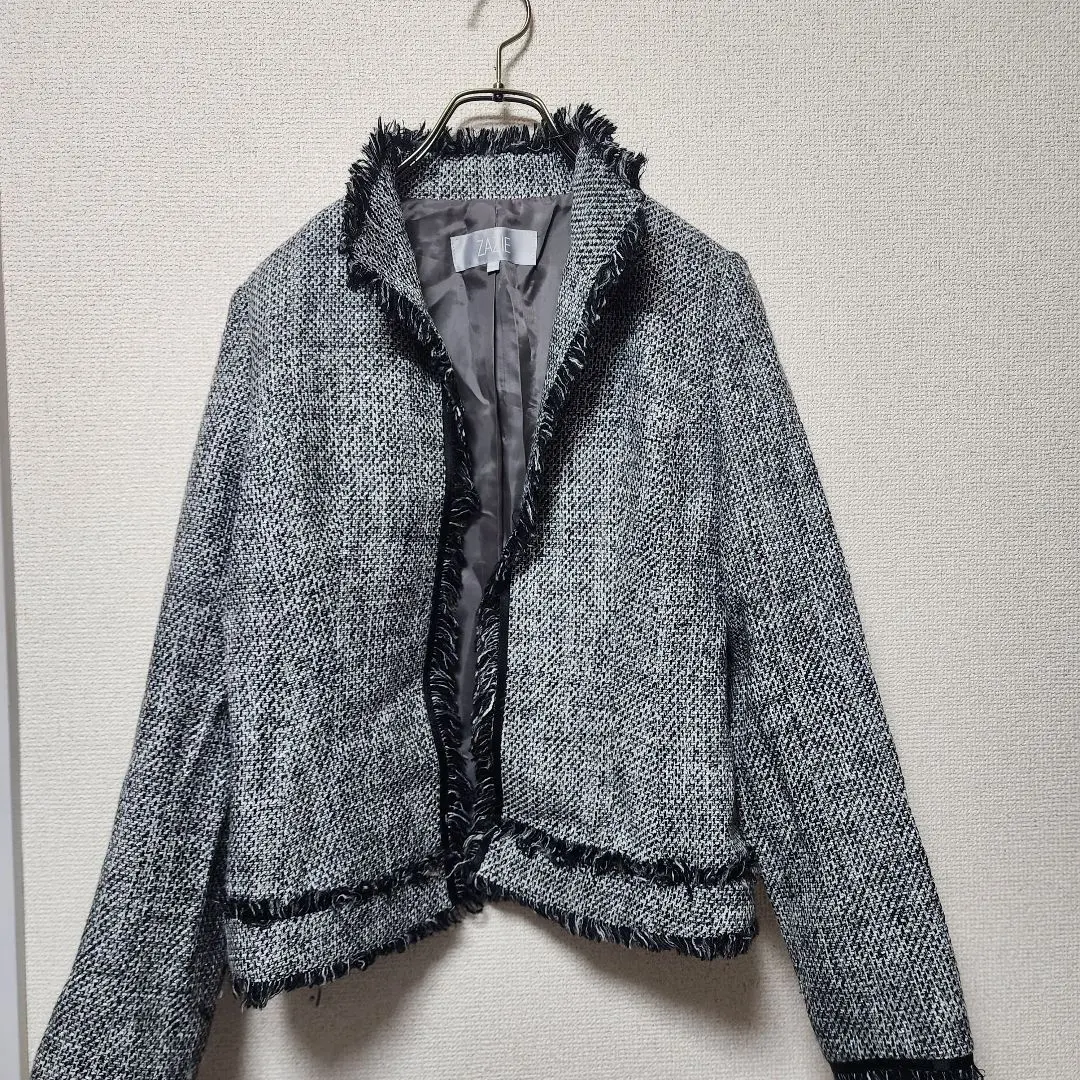 Thumbnail of ZAZIE Gray-toned jacket with fringe [size: 38]