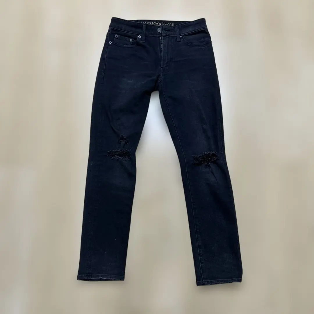 Thumbnail of American Eagle Damaged Jeans Skinny Jeggings Black S