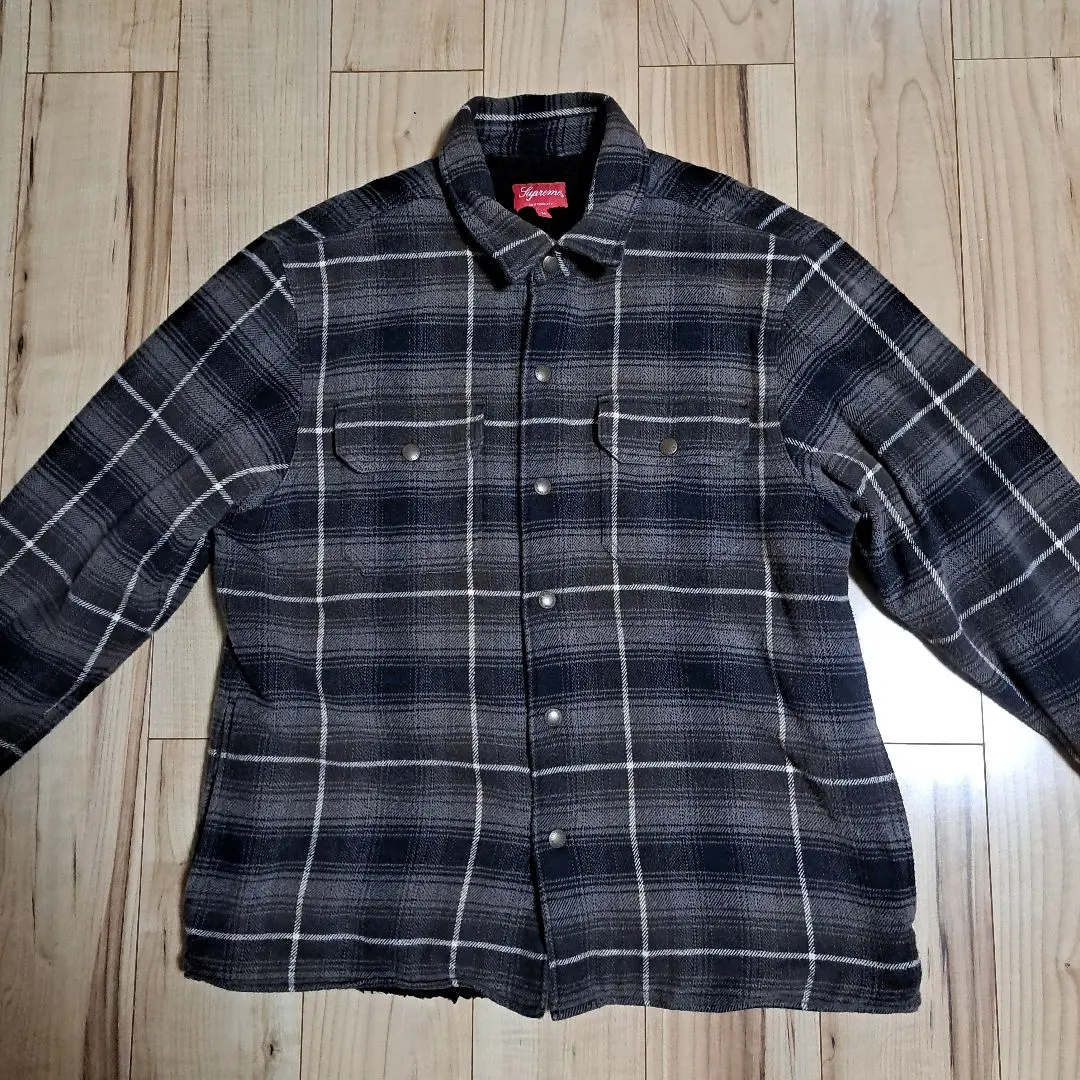 Thumbnail of Supreme Boa Jacket Checkered Shirt M