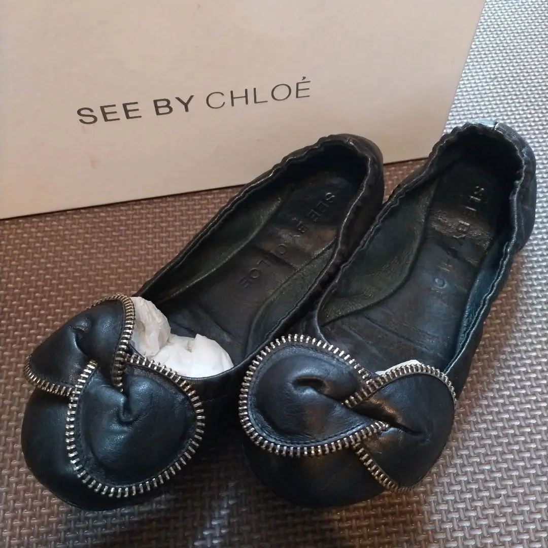 See by Chloe フラットシューズ　ブラック シーバイクロエ See By Chloe フラットサンダル （ブラック