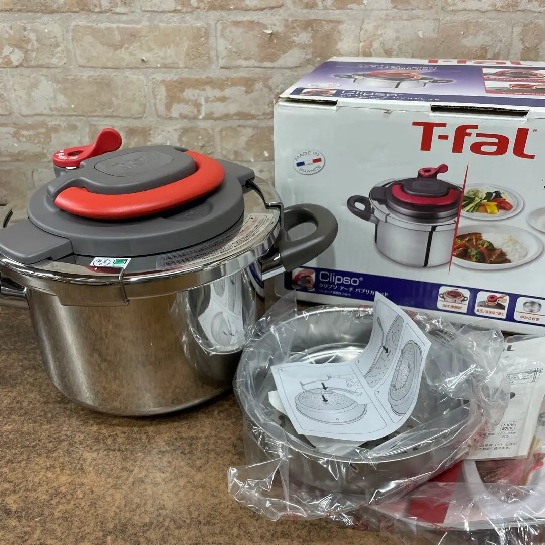 ティファール 圧力鍋 4L クリプソ アーチ パプリカレッド 美品 2025年最新】ティファール t－fal 圧力鍋 クリプソ アーチ