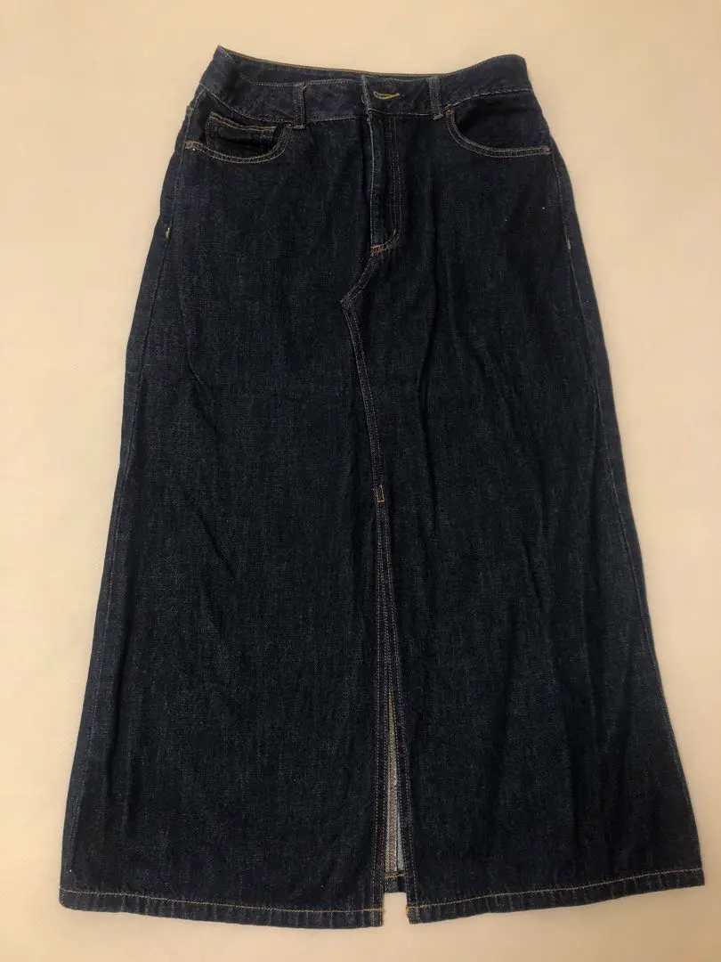 Thumbnail of GU Dark Denim Slit Long Skirt XL