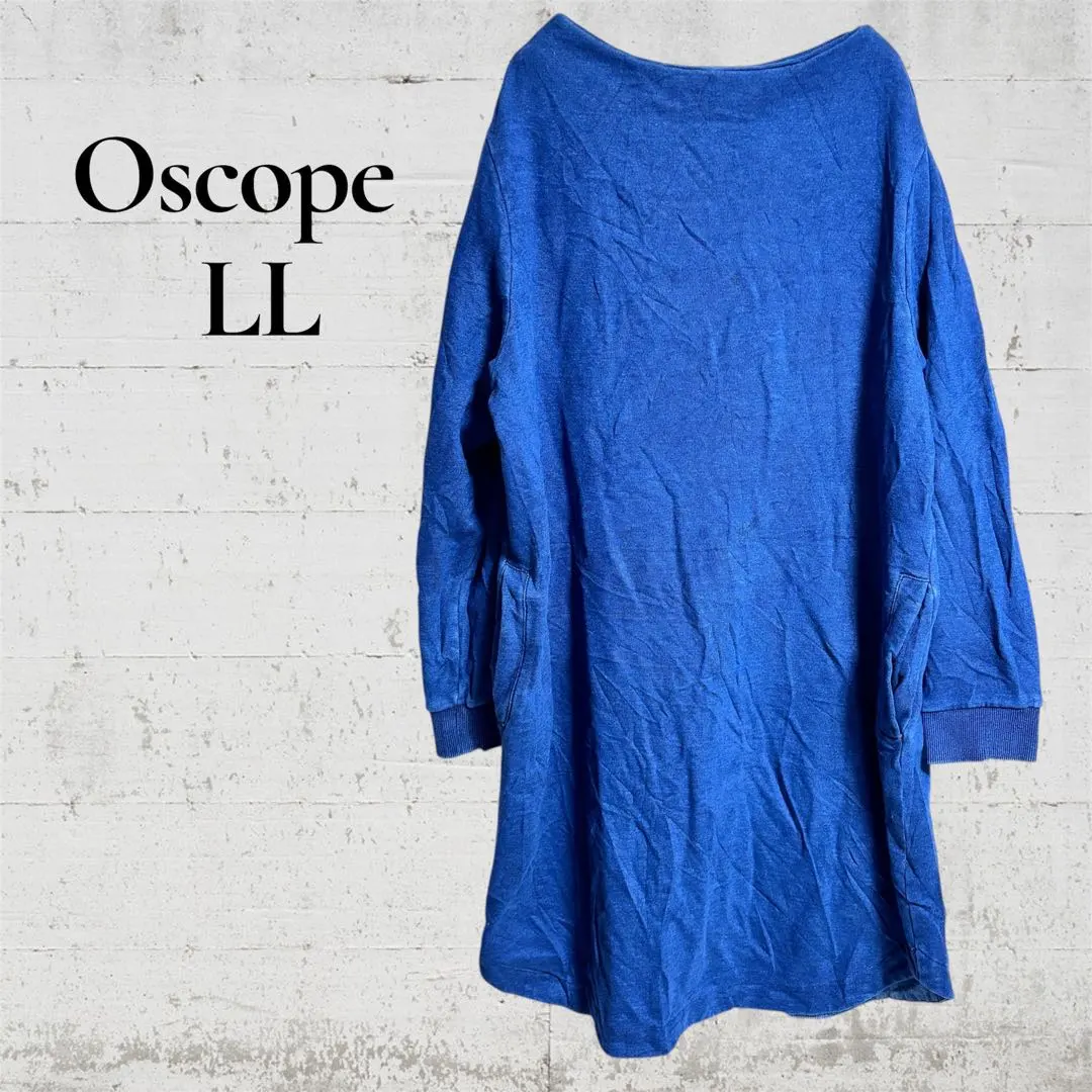 Thumbnail of 【Oscope】【LL】One-piece dress, denim style tunic, cotton, thick, long sleeves
