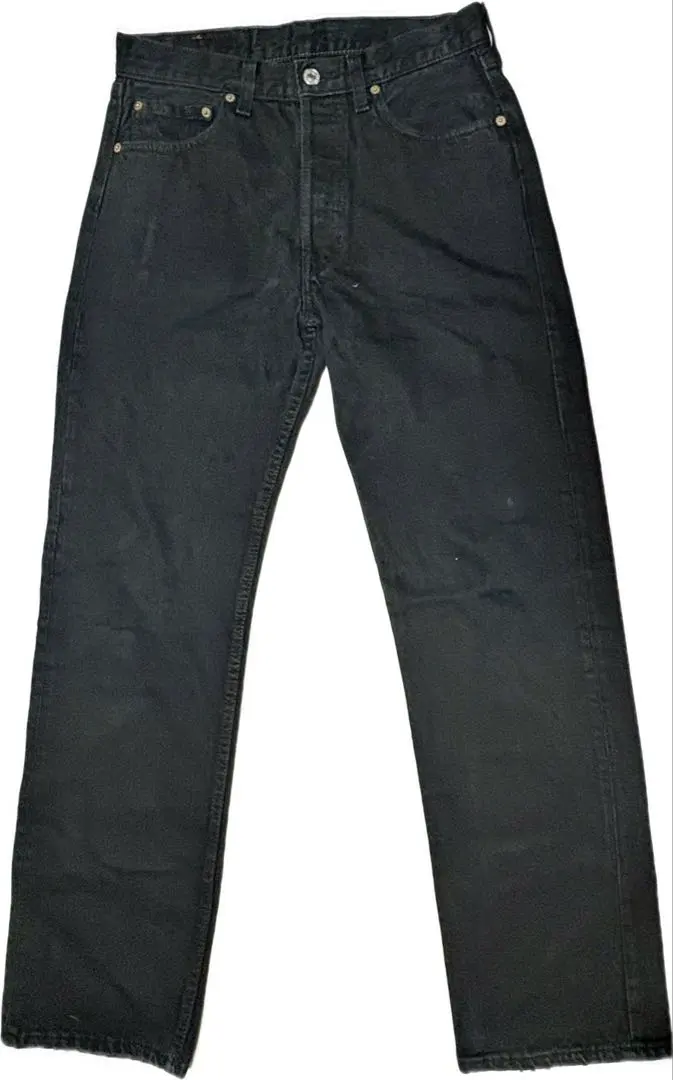 Thumbnail of USA made Levi's 501 black denim w30 straight leg pants