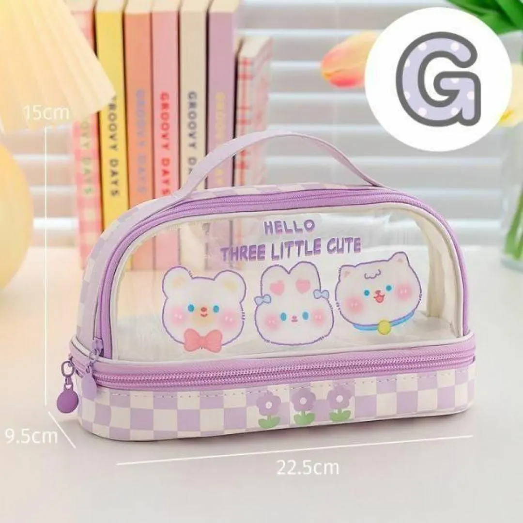 Thumbnail of 【G】 Bag-shaped School Pen Case - Seasonal Manga Design, Large Capacity