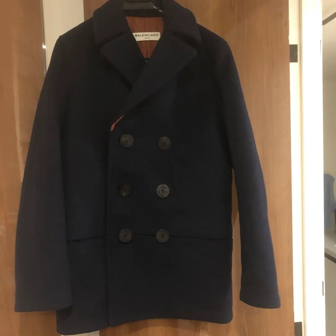 未使用BALENCIAGA ネイビー ピーコート 未使用BALENCIAGA ネイビー ピーコート