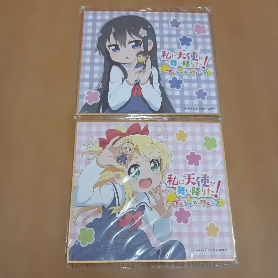 Thumbnail of Watashi ni Tenshi ga Maiorita! Mini Shikishi (Art Board) Hana Shirasaki, Noa Himesaka, 2 pieces, Nendoroid purchase bonus