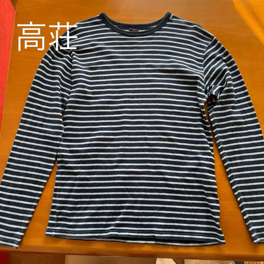 條紋長袖針織衫 海軍藍N.T.R.L⭐︎高莊 的縮圖