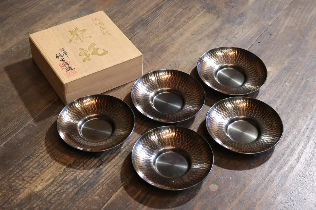 純銀 茶托 2個 純銀製 茶托 2枚組