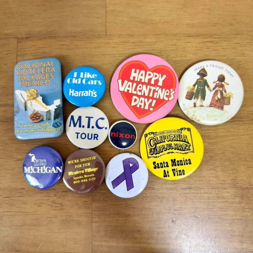 Thumbnail of N940 10-piece can badge object retro USA jacket overseas goods