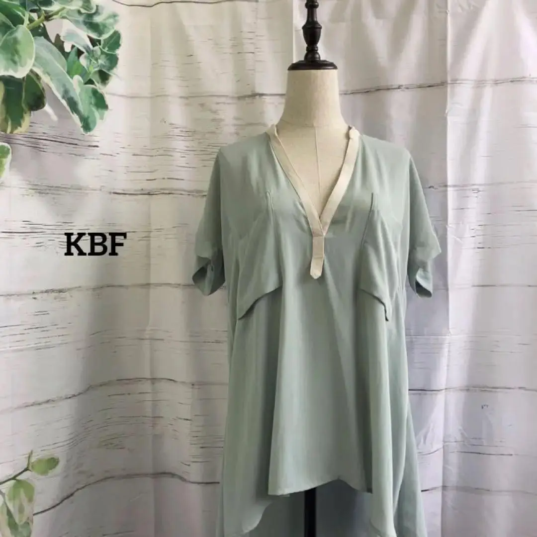 KBF 斯基帕 襯衫 雙色 針織衫 口袋 綠色 的縮圖