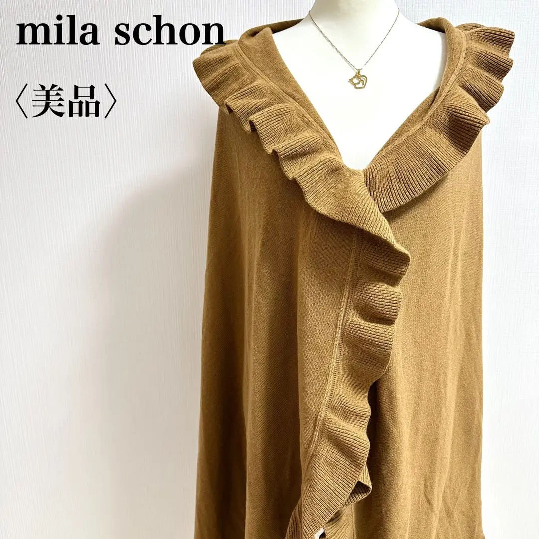 mila schön ミラショーン/ ロシアンセーブル ケープ ポンチョロング