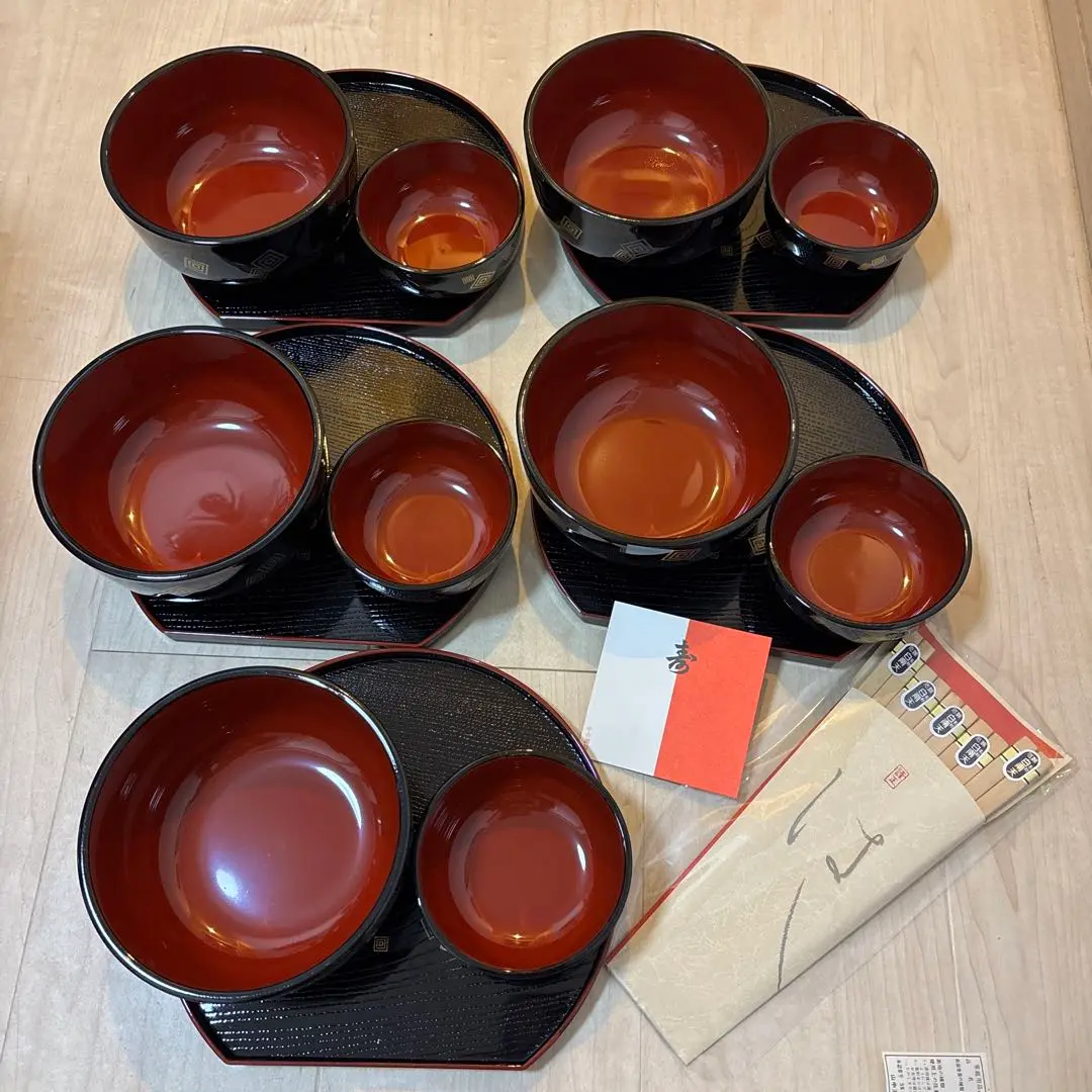 漆器 お椀散らしセット5客 特選漆器伝統工芸品TraditionalCrafts