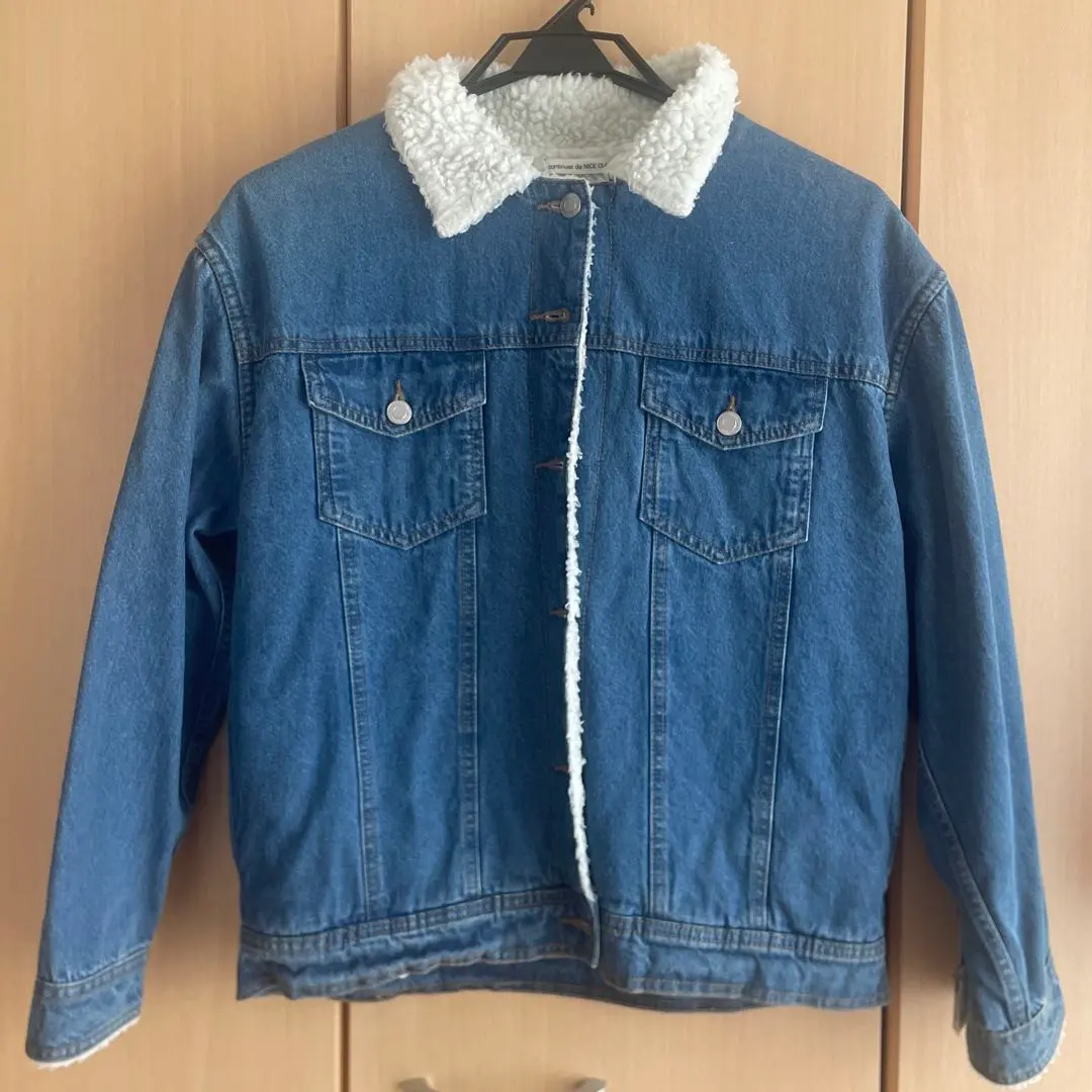 Thumbnail of Nice Claup Boa Denim Jacket