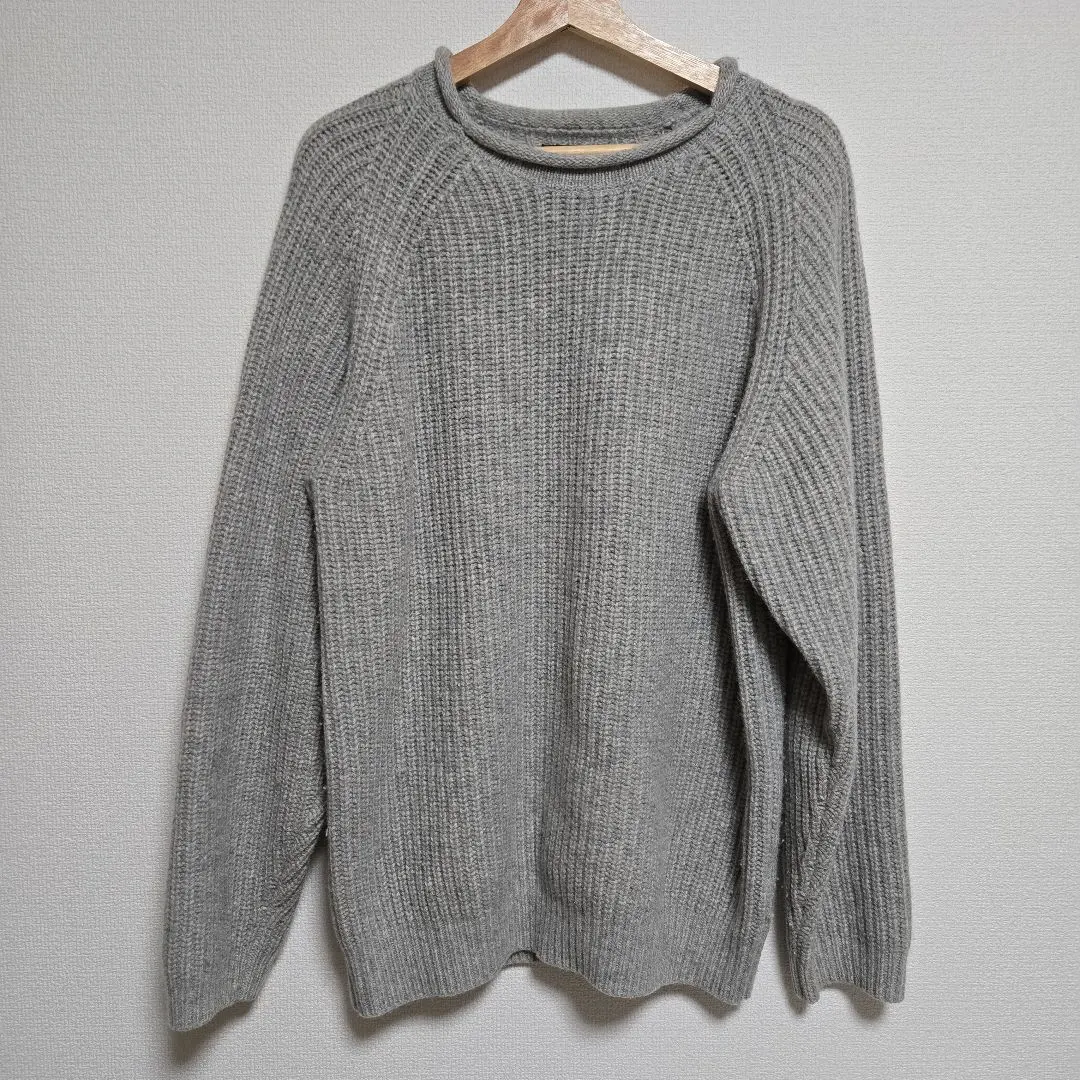 Thumbnail of Hamilton Wool Roll Neck Knit - Gray - Knit Sweater