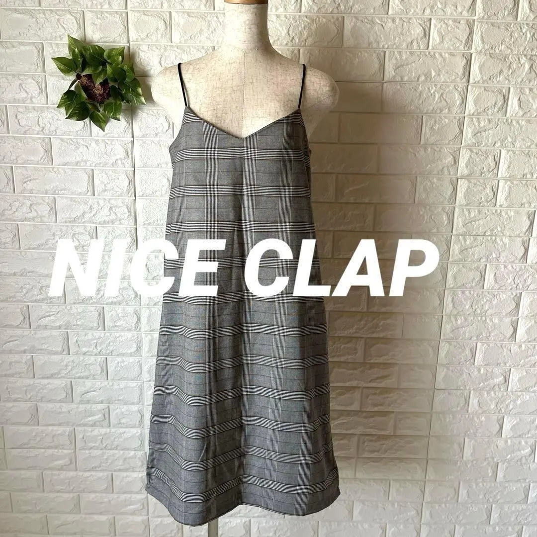 Thumbnail of a805 [Nice Claup] Glen check camisole dress