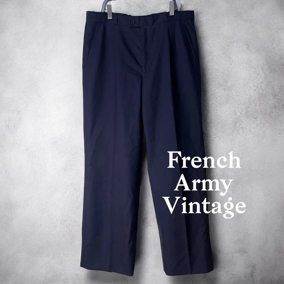【デッド品をワンウォッシュ】フランス軍　セーラーリネンパンツ 50's フランス海軍 ラミーセーラーパンツ リネン ユーロ