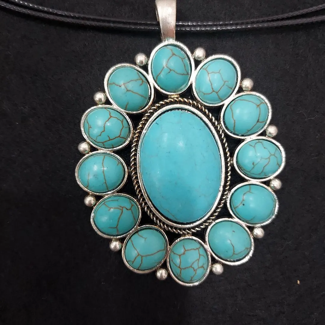 Thumbnail of Turquoise Silver Pendant Necklace