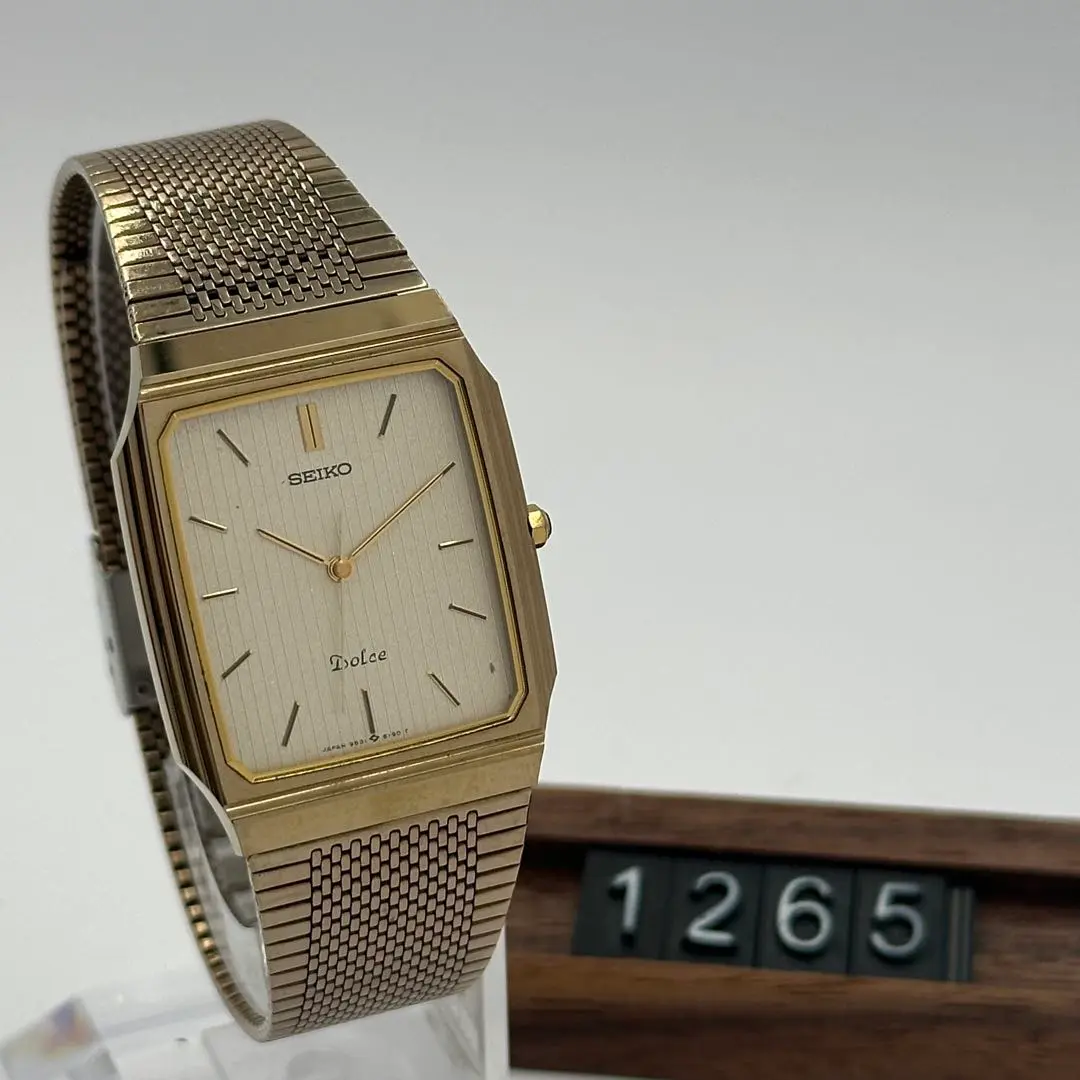 SEIKO セイコー DOLCE ドルチェ 9531-5160 1265 Seiko Dolce 9531-5160 Tank Tungsten Carbide Champagne
