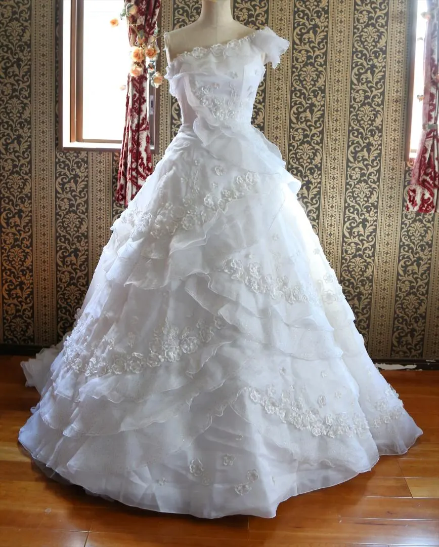 Thumbnail of One-shoulder, small sizes, sizes 3, 5, 7, XXS~S, high-quality wedding dress