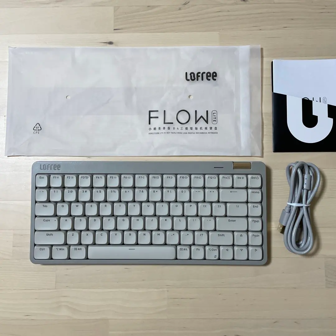 【ほぼ未使用】lofree Flow Lite 100 グレー　箱無し ほぼ未使用】lofree Flow Lite 100 グレー 箱無し - メルカリ